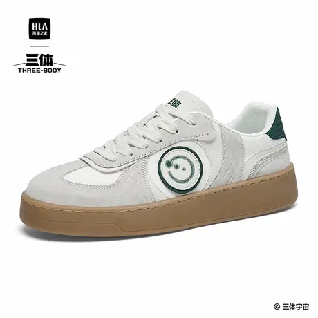 HLA/海澜之家男鞋三体联名款春夏时尚透气休闲板鞋厚底百搭德训鞋商品大图