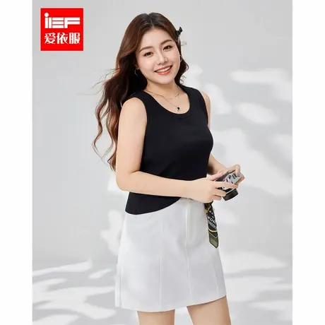 IEF/爱依服大码女装2025夏季新款简约纯色百搭工字背百搭背心上衣商品大图