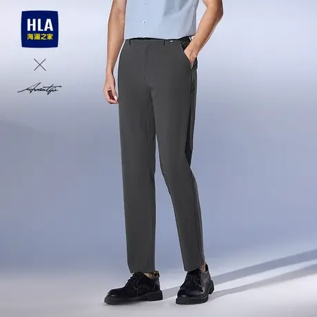 HLA/海澜之家轻商务时尚系列休闲裤2025春秋新款垂顺绅士裤子男图片