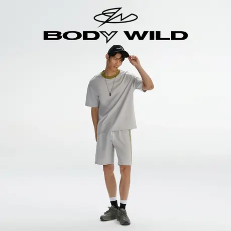 BODYWILD 复古运动五分裤ZBN42EH1A商品大图