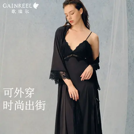 歌瑞尔可外穿时尚出街家居服吊带睡裙睡袍蕾丝美背睡衣女款2025年商品大图