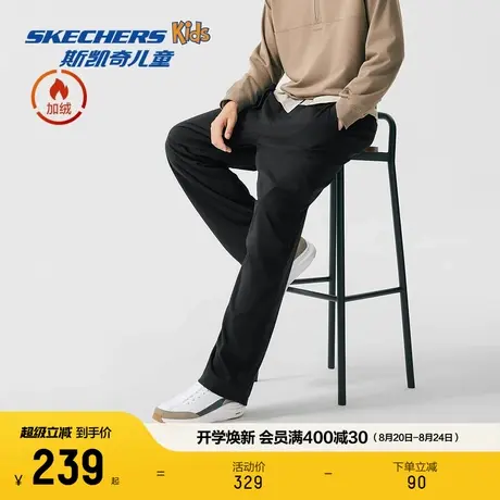 Skechers斯凯奇秋冬新款男士宽松伞兵裤舒适梭织长裤直筒运动裤图片