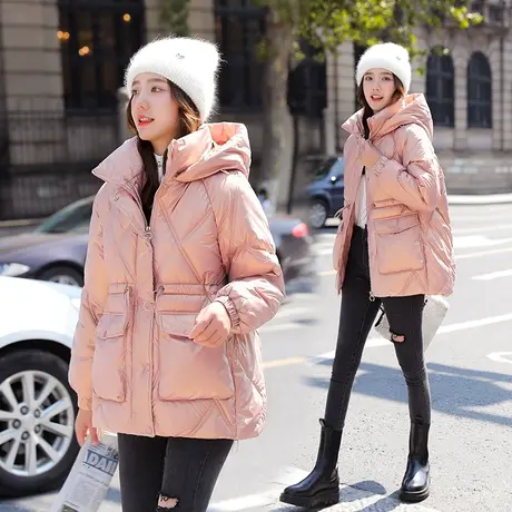中长款羽绒棉服女韩版宽松棉袄2023年新款冬装小个子棉衣保暖外套图片