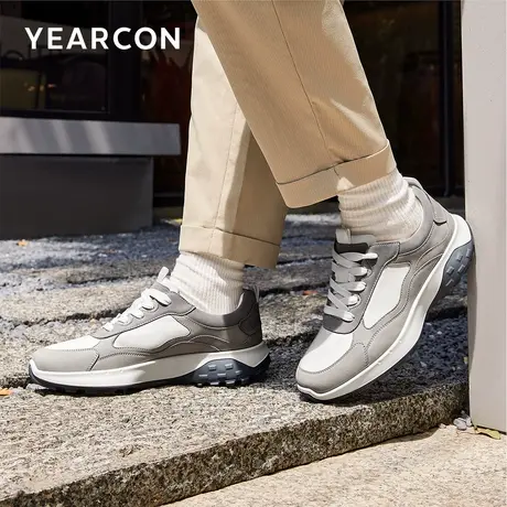 【轻松步系列】意尔康休闲鞋男2025秋款头层牛皮户外轻便运动鞋商品大图