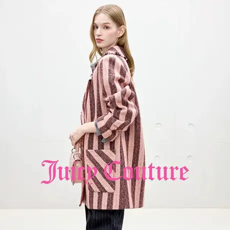 【含绵羊毛】Juicy Couture橘滋外套女25年秋冬新款宽松毛呢大衣商品大图