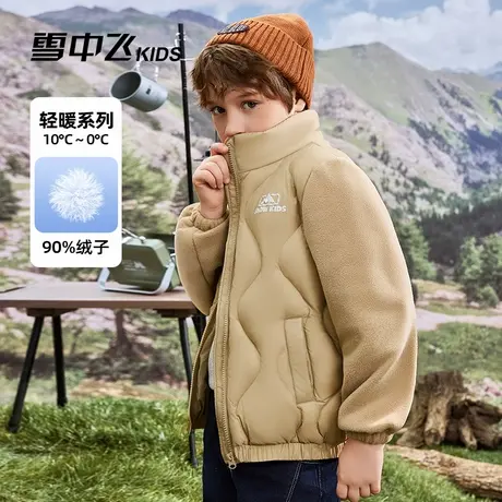 雪中飞儿童羽绒服立领亲子中大童男童女童加厚外套-X401317000FXT图片