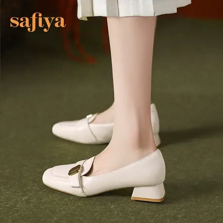 索菲娅超软羊皮乐福鞋女2023新款爆款秋款通勤高级感英伦风小皮鞋商品大图