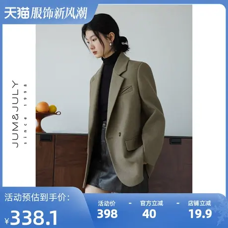 嘉茱莉2025春季新款设计感西装外套女一粒扣西服上衣小众宽松韩版商品大图