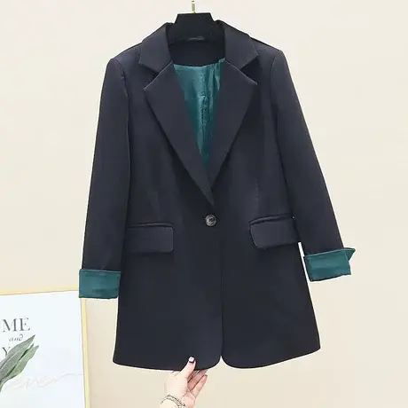 黑色网红西装外套女士套装2023新款早春秋休闲小个子收腰爆款西服图片