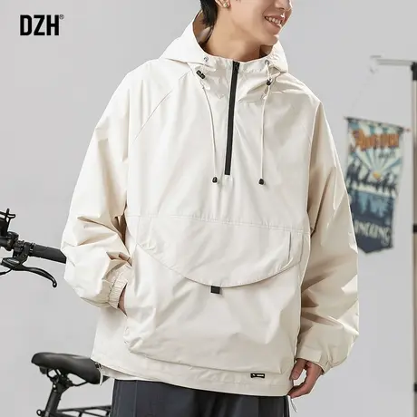 男士美式冲锋衣男款秋季2023新款休闲外套秋装上衣户外防风夹克男商品大图