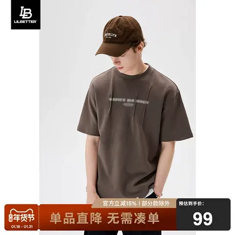 Lilbetter短袖T恤男打底衫潮流体桖内搭新款圆领上衣宽松百搭半袖商品大图