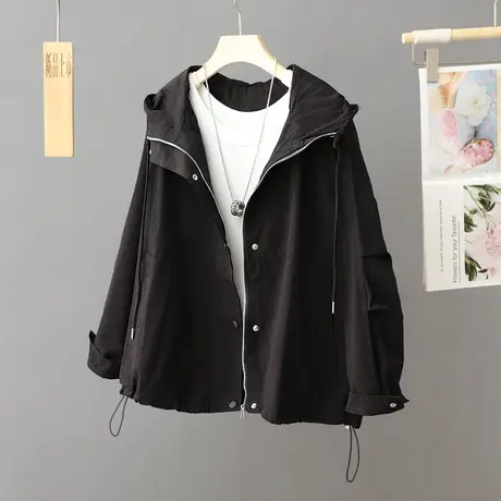 2023春秋季新款女士短外套冲锋衣风衣短款上衣小个子夹克爆款女装图片