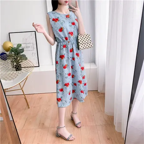 西双版纳度假吊带连衣裙云南旅游拍照森系仙女裙三亚海边沙滩裙女商品大图