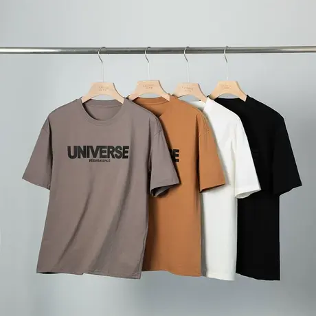 冰丝短袖体恤男士2023夏季新款潮牌字母印花户外薄款运动上衣服潮商品大图