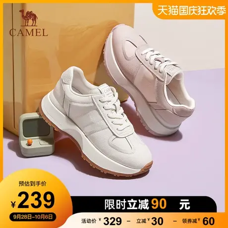 骆驼女鞋2023秋季新款老爹鞋女款运动鞋复古厚底ins潮百搭休闲鞋商品大图
