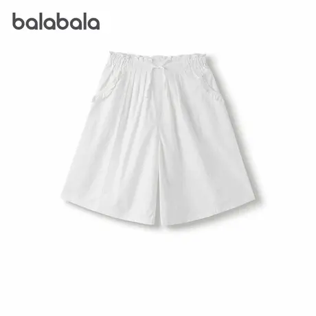 巴拉巴拉【商场同款】童装儿童中裤女童2025夏装新款大童纯色短裤商品大图