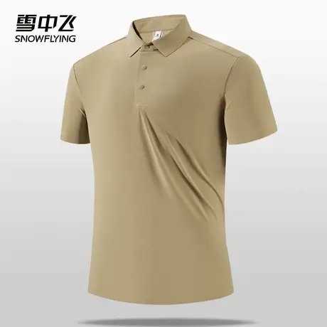 雪中飞POLO衫2025春夏新款冰丝宽松透气男士休闲运动跑步吸汗短袖商品大图