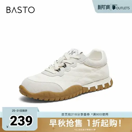 百思图2025秋季新款德训鞋时尚潮流街头运动女休闲鞋D3556CM5商品大图