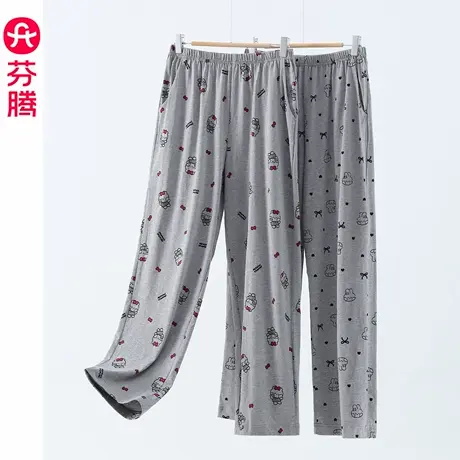 芬腾睡裤女春秋季纯棉长裤卡通布朗熊可爱女款大码休闲家居裤单裤商品大图