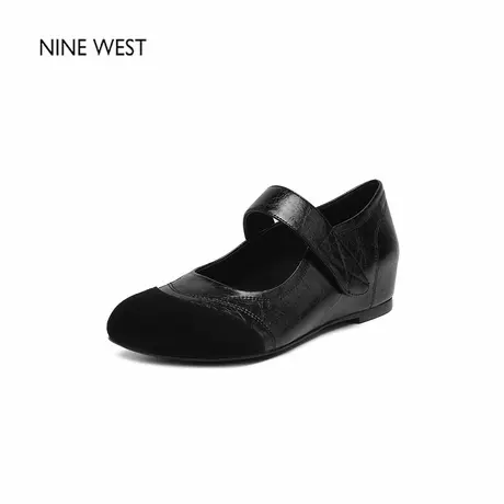 Nine West/玖熙新款内增高玛丽珍鞋女平底单鞋魔术贴芭蕾舞鞋女商品大图