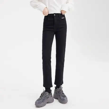 黑色紧身小脚牛仔裤女修身2022新款铅笔裤女秋冬外穿直筒烟管裤商品大图