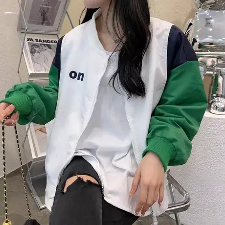 棒球服外套女2023春秋季新款韩版时尚休闲宽松短款小个子夹克上衣图片