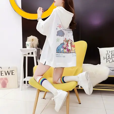 设计感连帽短袖T恤女2023年新款夏季洋气减龄宽松慵懒风半袖上衣商品大图