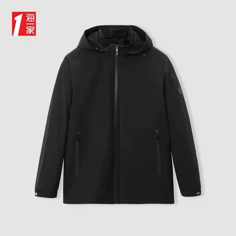 海一家简约商务休闲外套2023冬季新款内胆可脱卸中年男士夹克商品大图