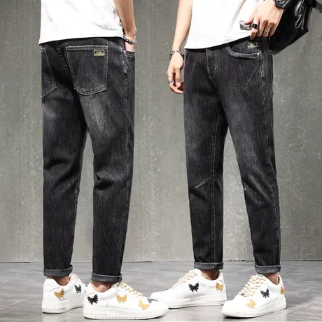 高级感原宿风牛仔裤男士直筒宽松休闲男裤子2024年新款春季春秋款商品大图