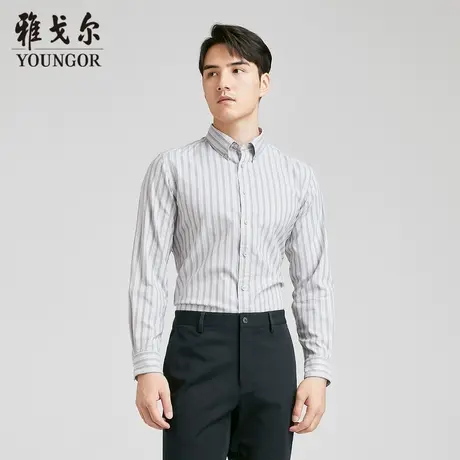 【商场同款】雅戈尔男士长袖衬衫新款官方商务休闲上班穿衬衫男图片