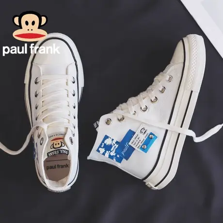 大嘴猴高帮帆布鞋女鞋2023新款夏季百搭小白鞋运动休闲板鞋球鞋子商品大图