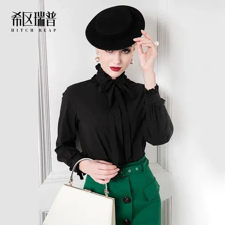 希区瑞普高端气质名媛立领百搭秋季职业洋气上衣设计感小众衬衫女图片