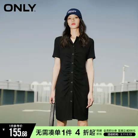 ONLY冬季气质修身显瘦小黑裙休闲连衣裙女|123161010图片