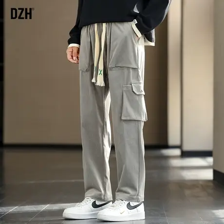 男士灯芯绒裤子日系慵懒坠感休闲裤宽松工装裤潮牌2023新款直筒裤商品大图