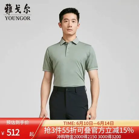 【商场同款】雅戈尔男士短袖T恤夏季新款官方商务休闲短袖男商品大图
