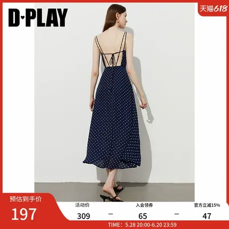 DPLAY【度假系列】2025年夏新款性感露背连衣裙女吊带沙滩裙子图片
