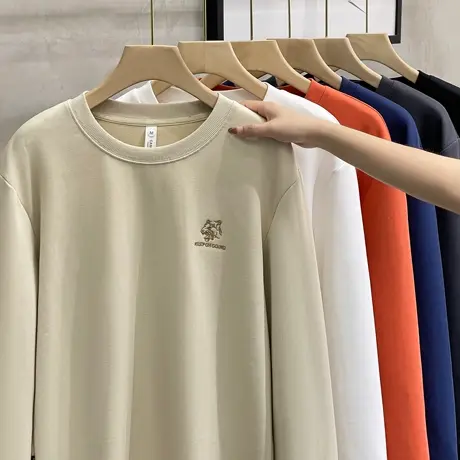 圆领卫衣男潮牌ins虎头刺绣宽松秋装上衣服潮流男士打底衫春秋款商品大图