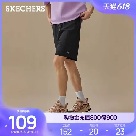 Skechers斯凯奇2025夏季男新款五分短裤宽松休闲裤透气舒适运动裤商品大图