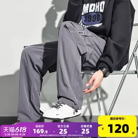 唐狮秋冬新款男休闲长裤宽松直筒工装裤运动裤潮流简约阔腿裤子男商品大图