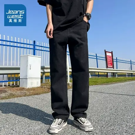 LR真维斯男装牛仔裤2025春季新款 休闲百搭直筒显瘦男款牛仔长裤商品大图