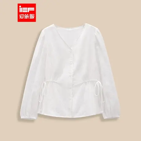 IEF/爱依服大码女装2025夏秋新款法式温柔淑女气质通勤百搭上衣商品大图