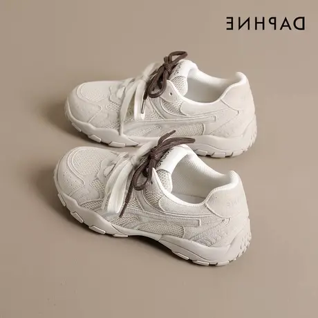 达芙妮经典德训鞋女2025秋季新款拼接网面阿休闲鞋厚底圆头甘单鞋商品大图
