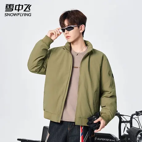 雪中飞2025新款冬季美式复古立领羽绒服男款加厚夹克保暖外套休闲图片