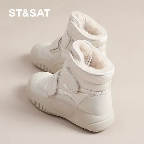 星期六雪地靴女冬2025冬季新款女鞋女款冬款加绒加厚保暖东北棉鞋图片
