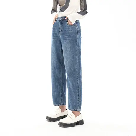显腿长直筒牛仔裤女2023年新款爆款复古九分裤ins潮牌显瘦铅笔裤商品大图