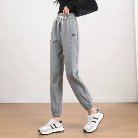 时尚气质休闲裤2023年秋冬新款女高腰百搭松紧束脚通勤长款运动裤图片