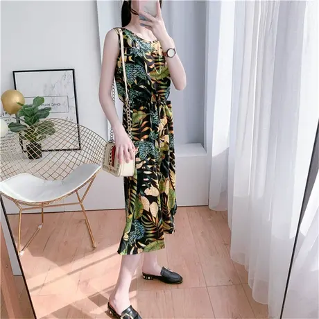 三亚旅游穿搭拍照法式沙滩裙女海边度假超仙气质长款吊带连衣裙夏商品大图