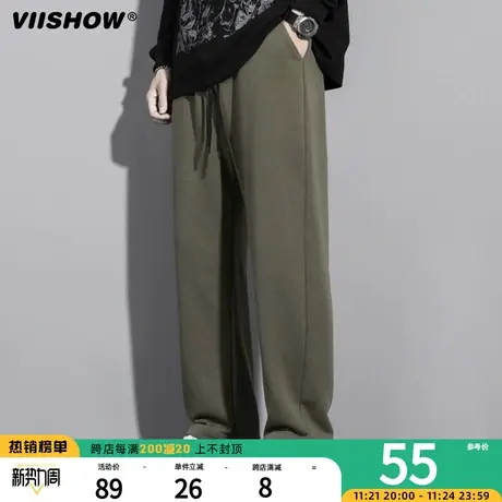 VIISHOW直筒工装裤子男青年2023年新款潮流休闲裤男宽松阔腿男裤商品大图