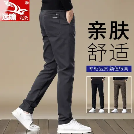 男士休闲裤春秋季修身直筒长裤爆款2023新款潮牌弹力高端裤子男裤商品大图