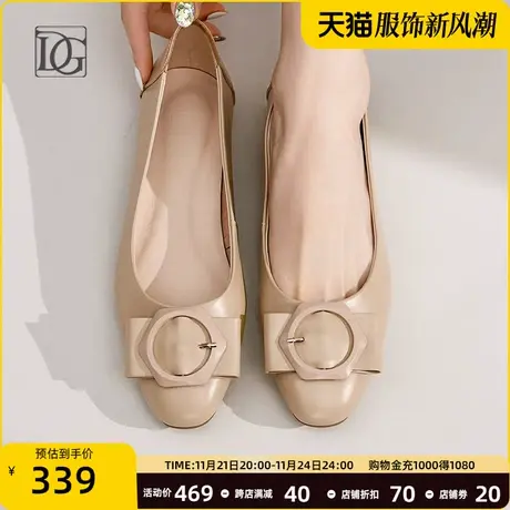 头层牛皮浅口单鞋女真皮2024新款春季法式平底鞋低跟休闲妈妈皮鞋商品大图